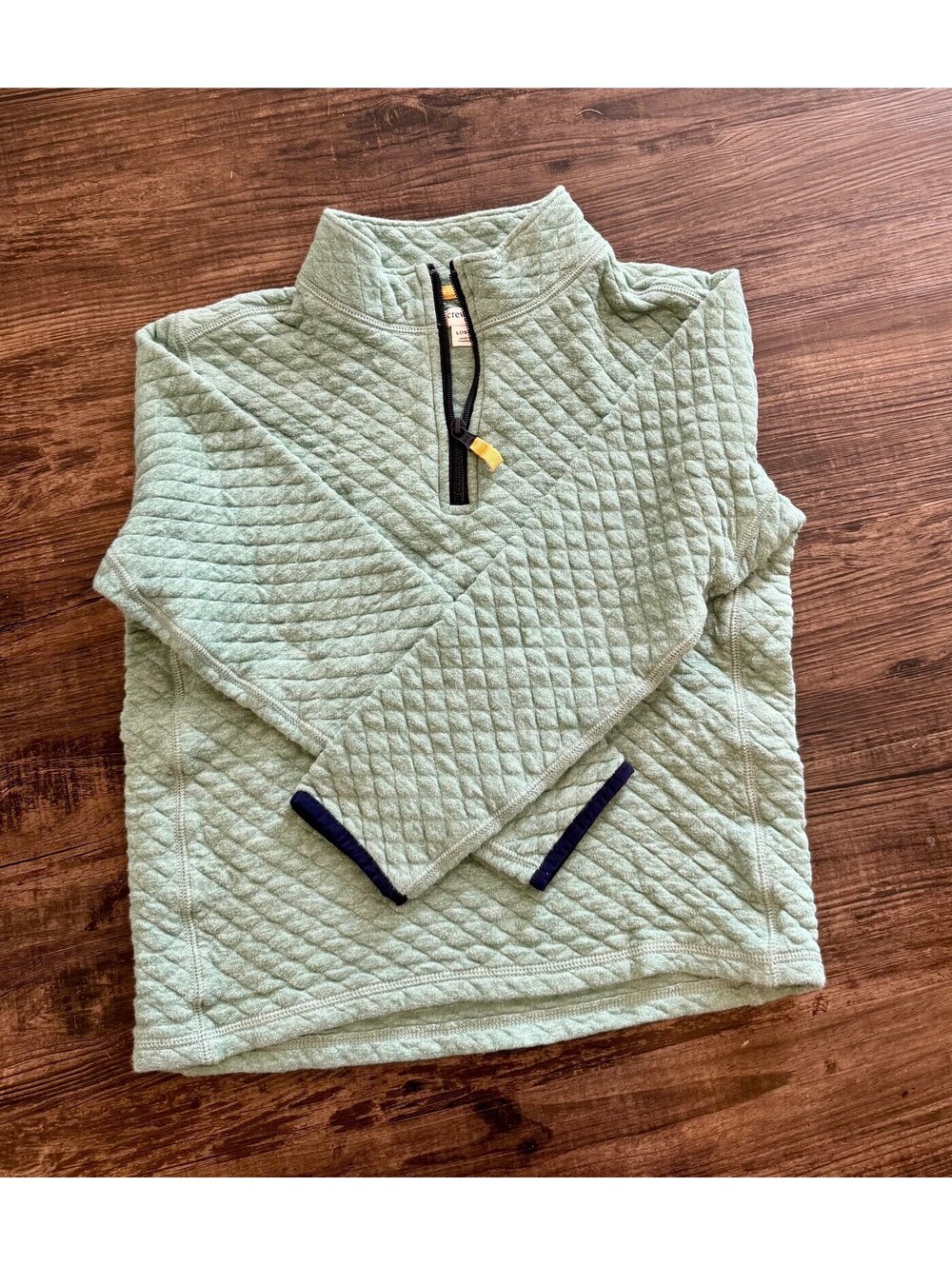Crewcuts J.Crew Kids Mint Quilted Quarter Zip Pullover Size L 10-11